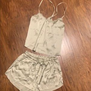 NWT Abercrombie & Fitch Satin PJ Set Size Small